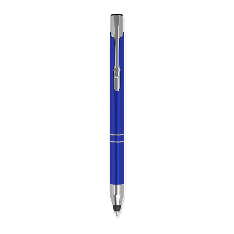 Klassischer royalblauer Druckkugelschreiber (Metall oder Kunststoff) Personalisierter royalblauer Druckkugelschreiber (Metall oder Kunststoff)