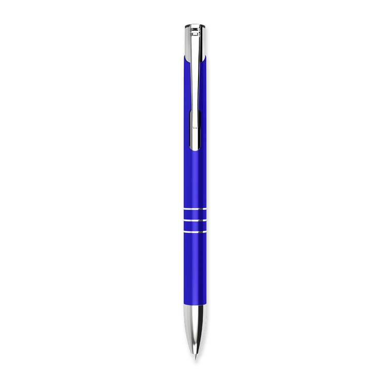Klassischer blauer Druckkugelschreiber (Metall oder Kunststoff) Personalisierter blauer Druckkugelschreiber (Metall oder Kunststoff)