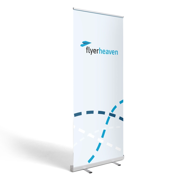 Bedrucktes Roll-Up im Standardformat