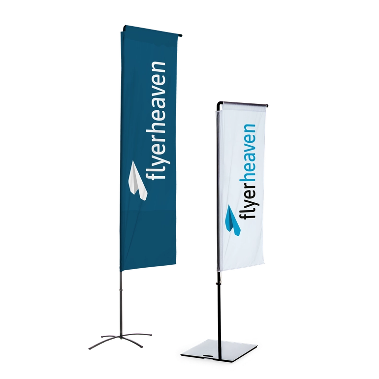 Bedruckte Square-Flag mit Ausleger/Bodenplatte