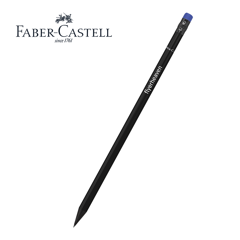 Bleistifte Faber Castell Design mit Radiergummi in blau Bedruckte Bleistifte Faber Castell Design mit Radiergummi in blau