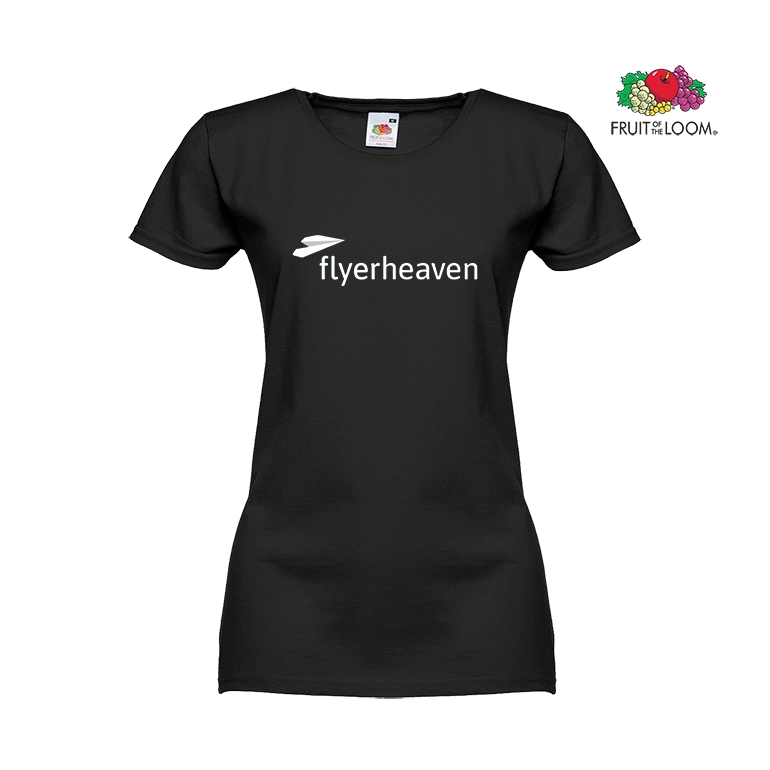 Tshirt Fruit of the Loom Valueweight Damen schwarz Bedrucktes Tshirt Fruit of the Loom Valueweight Damen schwarz