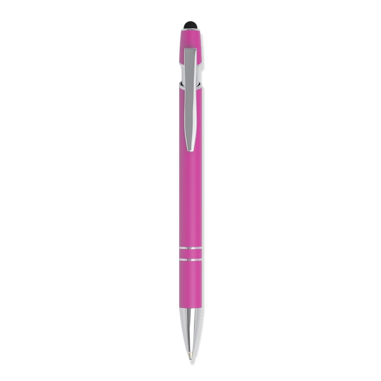 Kugelschreiber mit gummierter Softtouch-Oberfläche in rosa Personalisierter Kugelschreiber mit gummierter Softtouch-Oberfläche in rosa