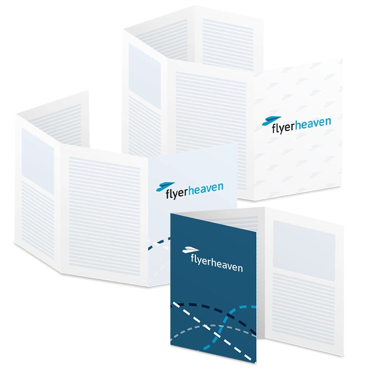 Folder mit Wickelfalz in DIN A6 Bedruckter Folder mit Wickelfalz in DIN A6