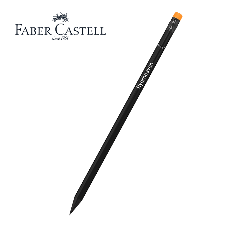 Bleistifte Faber Castell Design mit Radiergummi in orange Bedruckte Bleistifte Faber Castell Design mit Radiergummi in orange