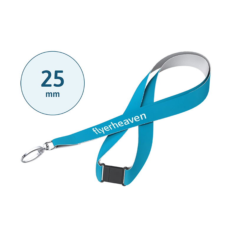 Lanyards Sicherheitsverschluss mit Bandbreite 25 mm Bedrucktes Lanyards Sicherheitsverschluss mit einer Bandbreite 25 mm