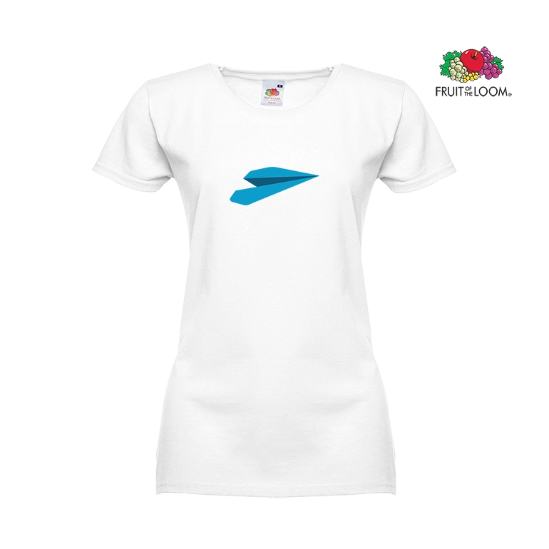 Tshirt Fruit of the Loom Valueweight Damen weiss Bedrucktes Tshirt Fruit of the Loom Valueweight Damen weiss