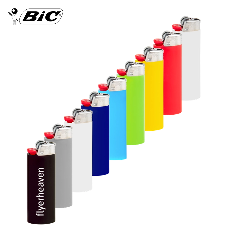 BIC Reibrad Feuerzeuge J26 maxi in unterschiedlichen Farben Bedruckte BIC Reibrad Feuerzeuge J26 maxi in unterschiedlichen Farben