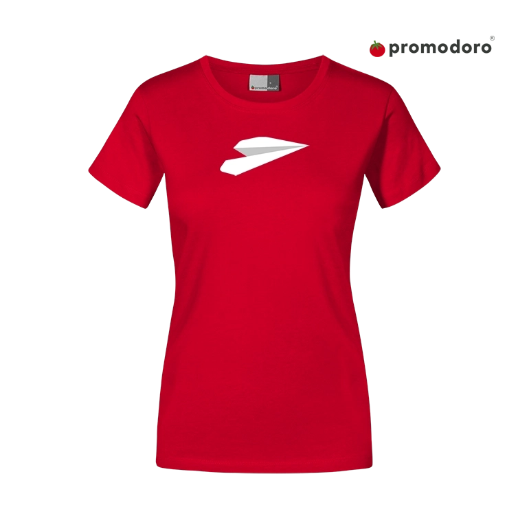 Tshirt Pomodoro Slim Fit Damen in rot Bedrucktes Tshirt Pomodoro Slim Fit Damen in rot