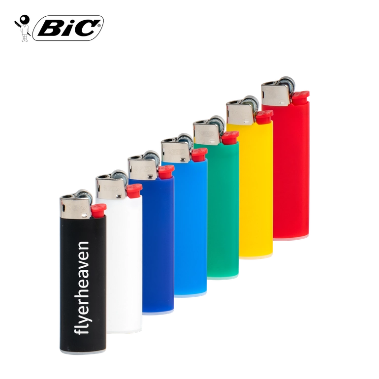 BIC Reibrad Feuerzeuge J23 slim in unterschiedlichen Farben Bedruckte BIC Reibrad Feuerzeuge J23 slim in unterschiedlichen Farben