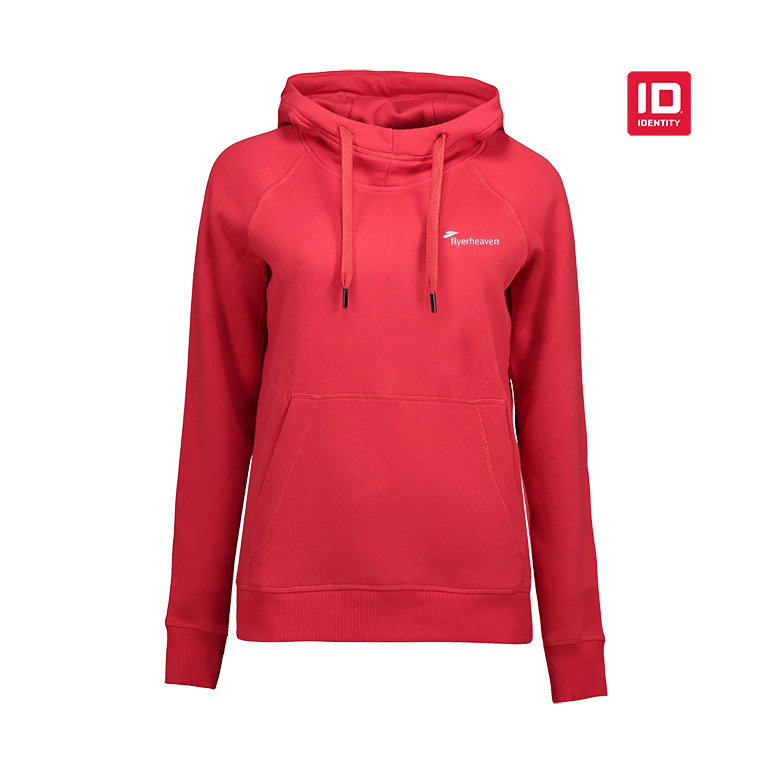ID Identity Core Damen Hoodie rot Bedruckter ID Identity Core Damen Hoodie rot