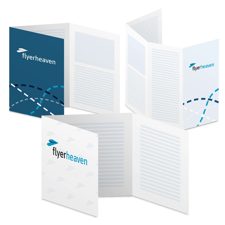 Bedruckte Folder mit Wickelfalz