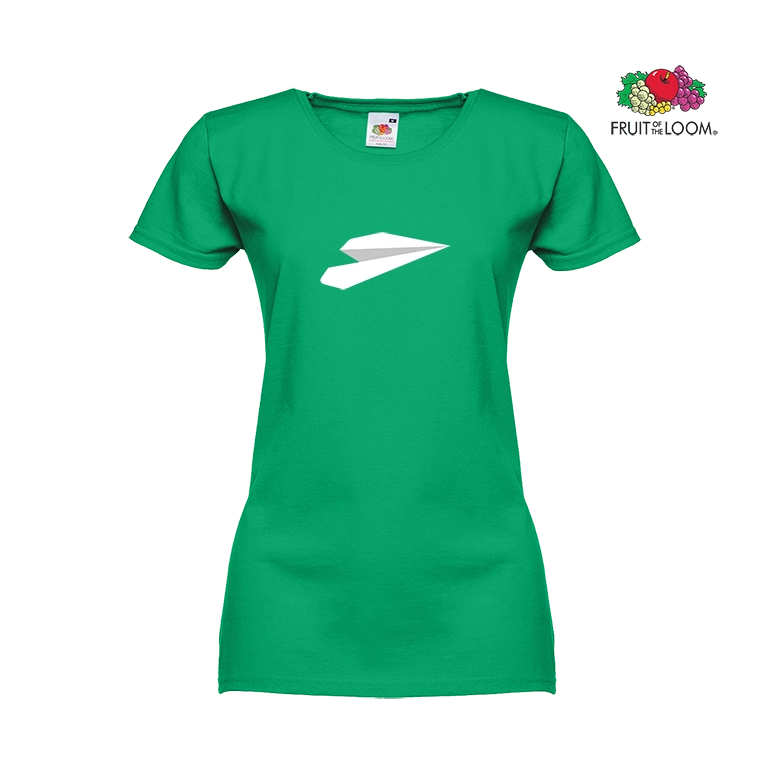 Tshirt Fruit of the Loom Valueweight Damen grün Bedrucktes Tshirt Fruit of the Loom Valueweight Damen grün