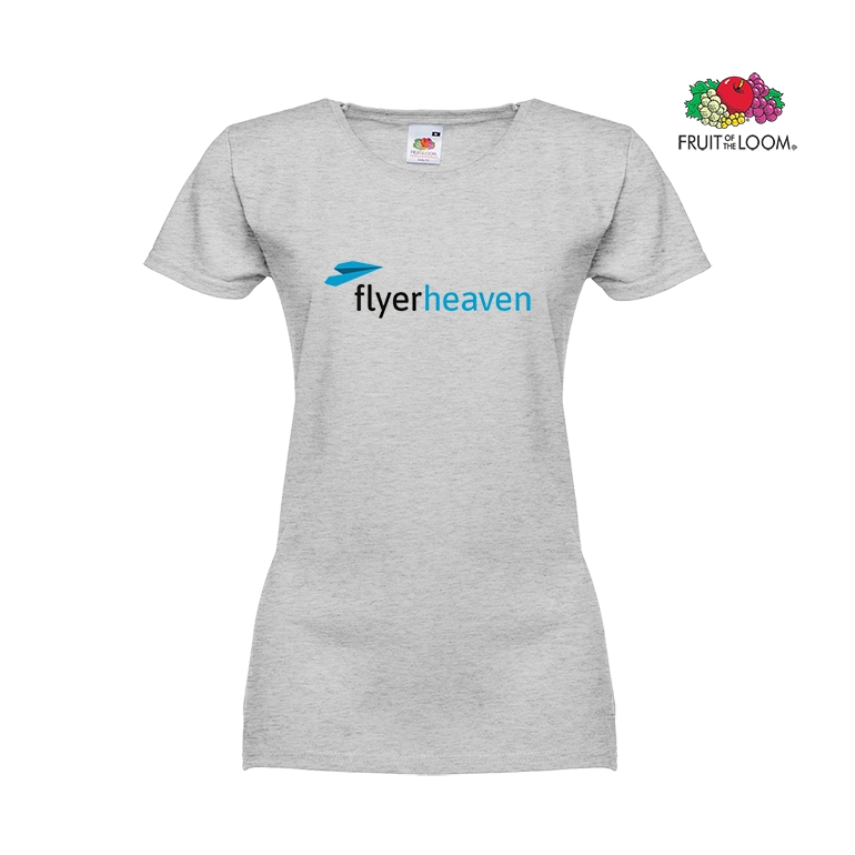 Tshirt Fruit of the Loom Valueweight Damen grau meliert Bedrucktes Tshirt Fruit of the Loom Valueweight Damen grau meliert