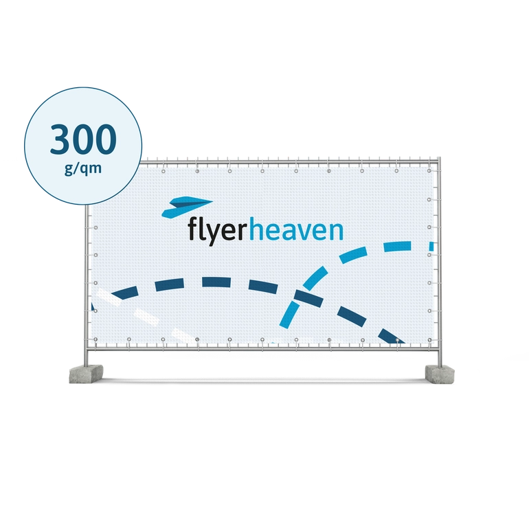 Bauzaunbanner aus 300g Meshgewebe Bedruckte Bauzaunbanner aus 300g Meshgewebe