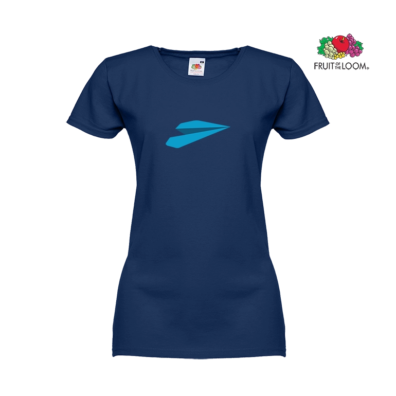 Tshirt Fruit of the Loom Valueweight Damen navy Bedrucktes Tshirt Fruit of the Loom Valueweight Damen navy