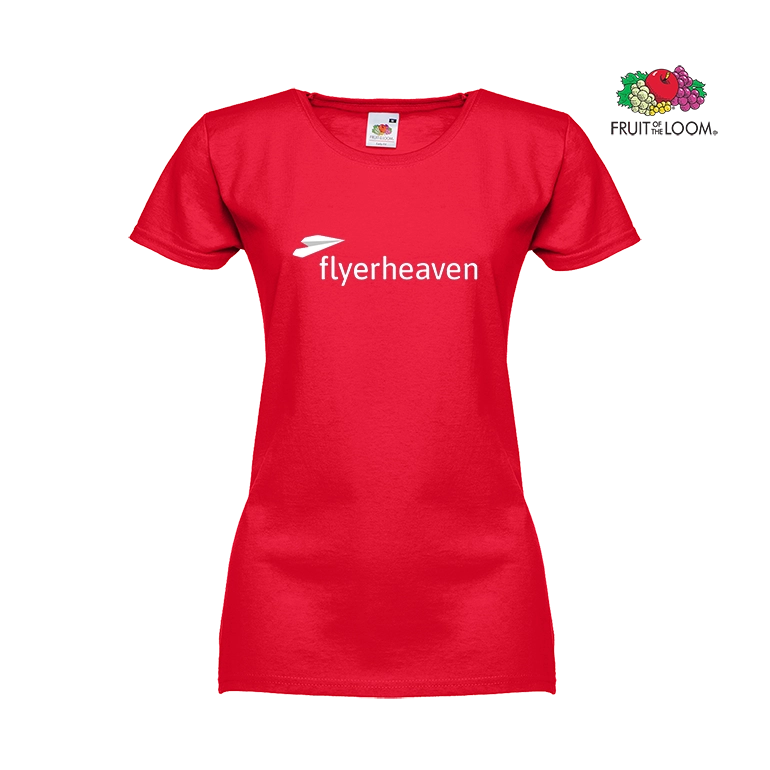 Tshirt Fruit of the Loom Valueweight Damen rot Bedrucktes Tshirt Fruit of the Loom Valueweight Damen rot