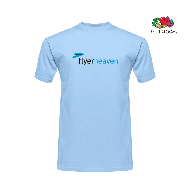 Tshirt Fruit of the Loom Valueweight Herren hellblau Bedrucktes Tshirt Fruit of the Loom Valueweight Herren hellblau