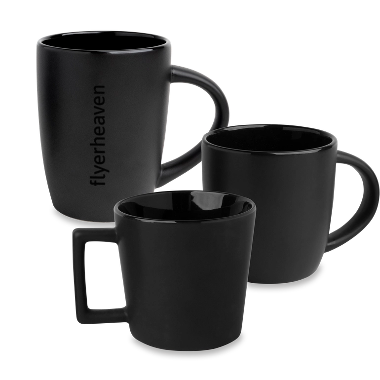 Tassen ton in ton schwarz matt Tassen ton in ton veredelt in schwarz matt