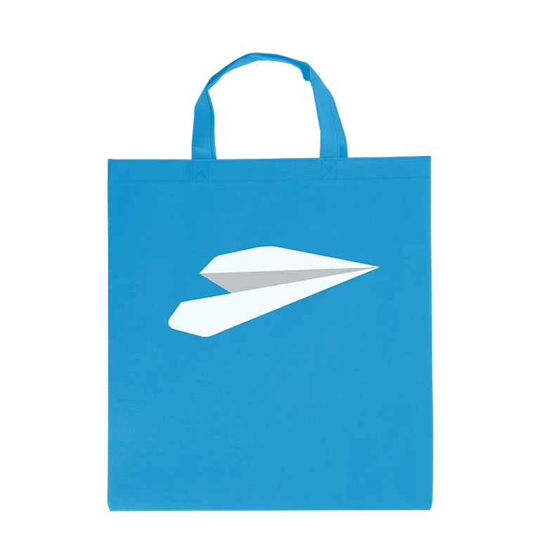 Non Woven Taschen in blau Bedruckte Non Woven Taschen in blau