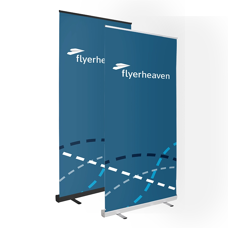 Roll-Up im Standardformat 1000x2000mm Bedrucktes Roll-Up im Standardformat 1000x2000mm