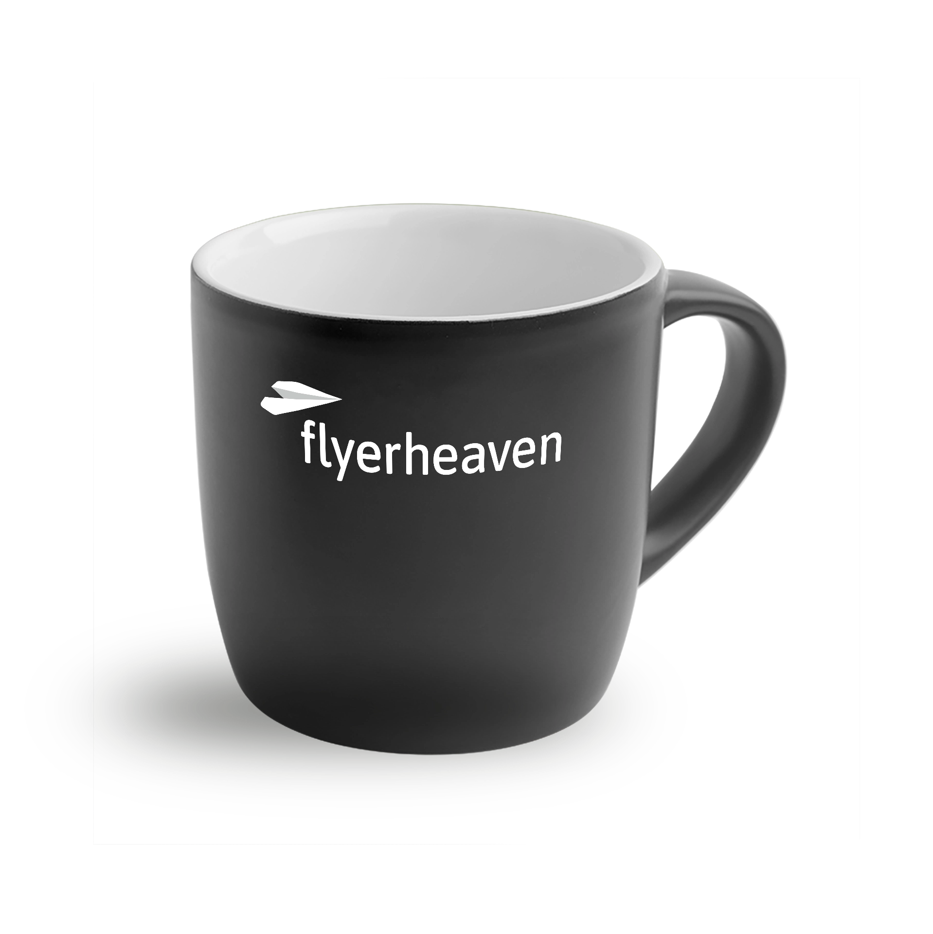 onvex Tasse in schwarz/weiß Bedruckte Konvex Tasse in schwarz/weiß
