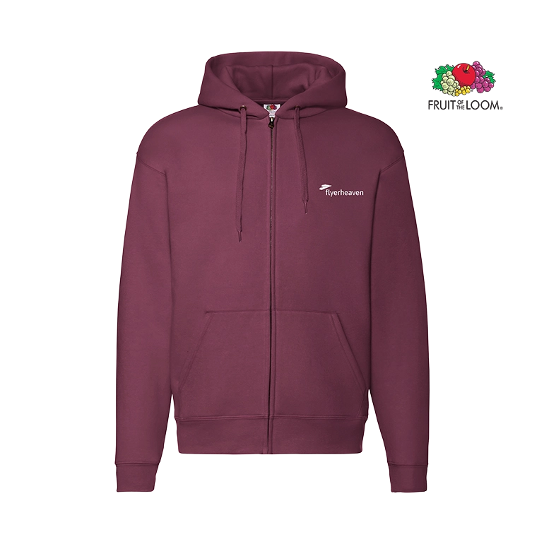 Fruit of the Loom Classic Herren Sweatjacke barolo Bedruckte Fruit of the Loom Classic Herren Sweatjacke barolo