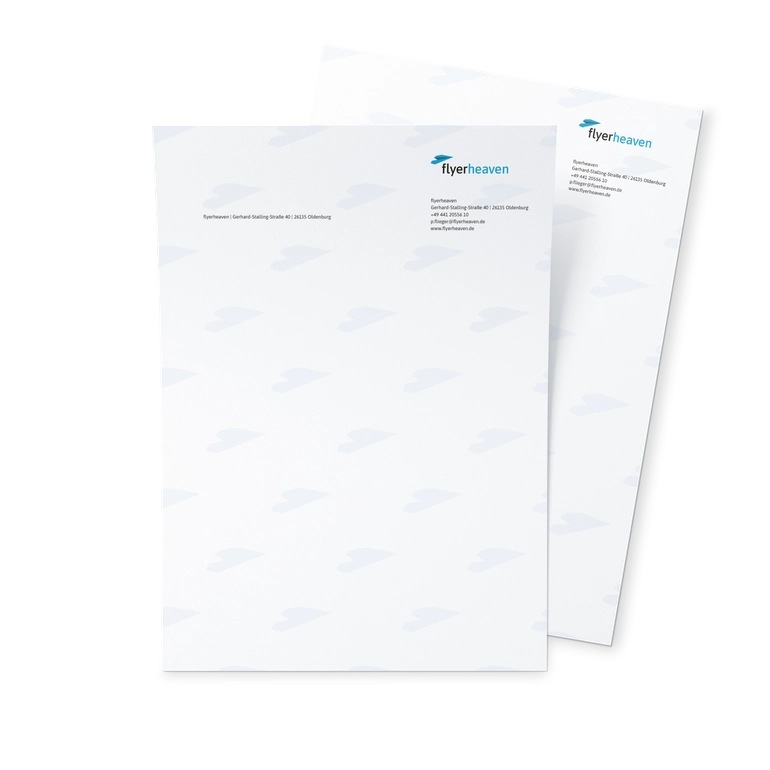 Standard Briefpapier A6 Bedrucktes Standard Briefpapier A6