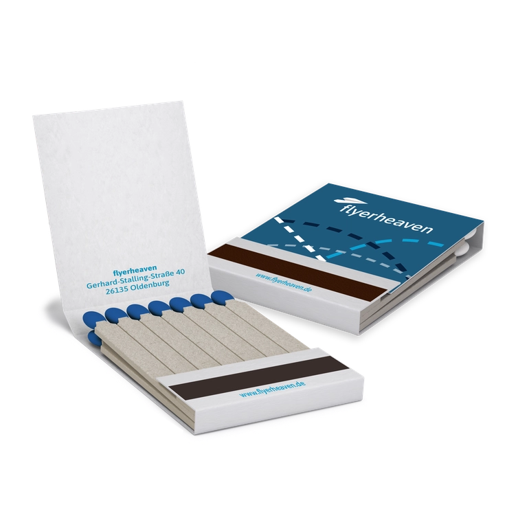 Streichholzbriefchen mit 14 Streichhoelzern Bedruckte Streichholzbriefchen mit 14 Streichhoelzern