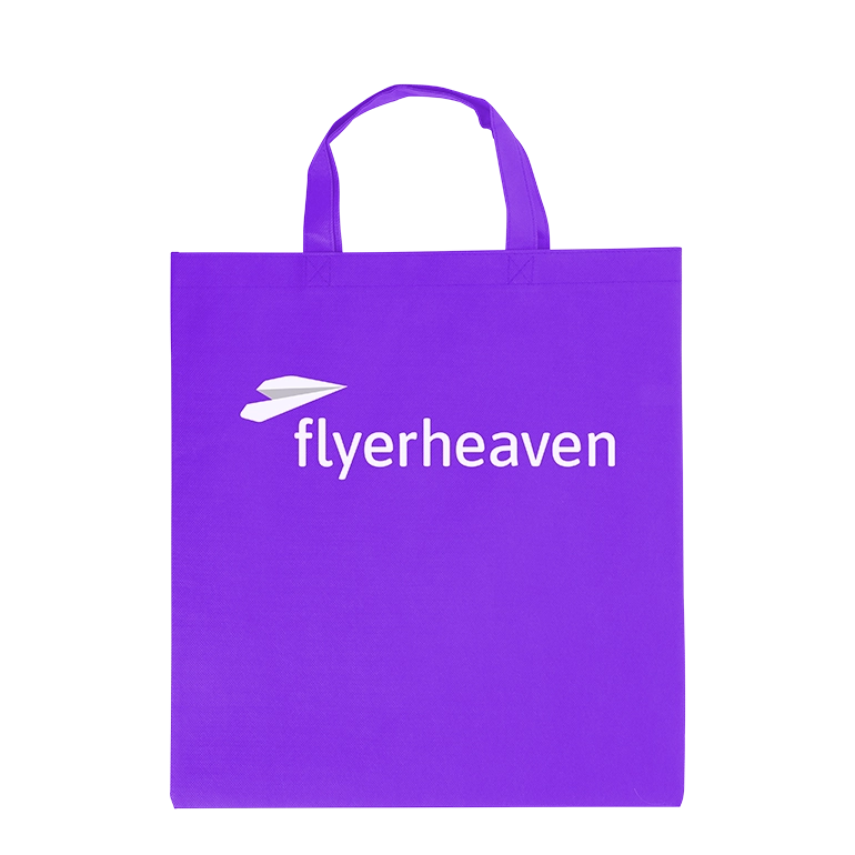 Non Woven Taschen in lila Bedruckte Non Woven Taschen in lila