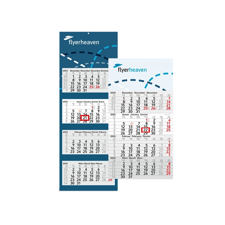 4 Monats-Block-Kalender Bedruckter 4 Monats-Block-Kalender