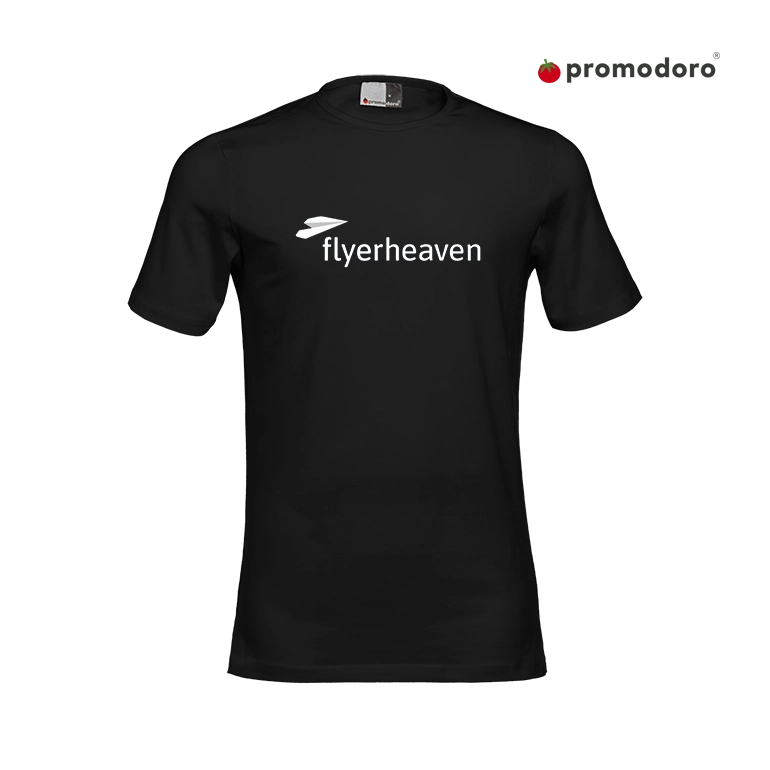 Tshirt Pomodoro Slim Fit Herren in schwarz Bedrucktes Tshirt Pomodoro Slim Fit Herren in schwarz