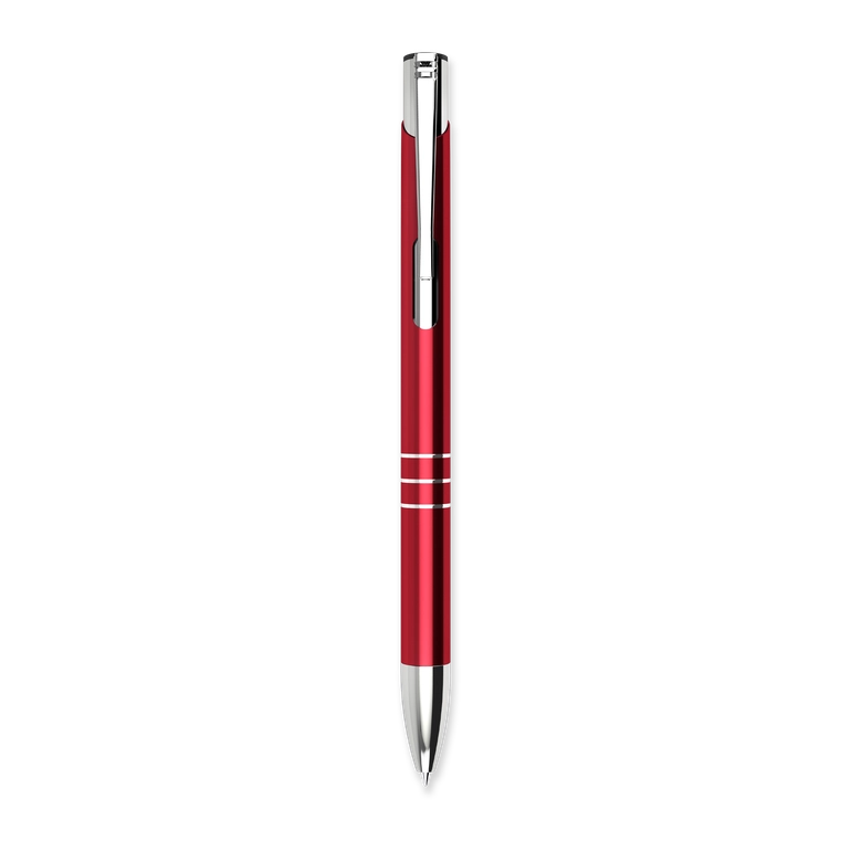 Klassischer roter Druckkugelschreiber (Metall oder Kunststoff) Personalisierter roter Druckkugelschreiber (Metall oder Kunststoff)