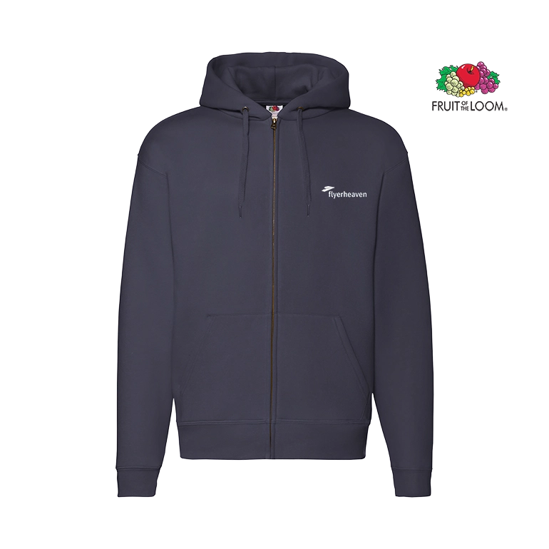 Fruit of the Loom Classic Herren Sweatjacke dunkelblau Bedruckte Fruit of the Loom Classic Herren Sweatjacke dunkelblau