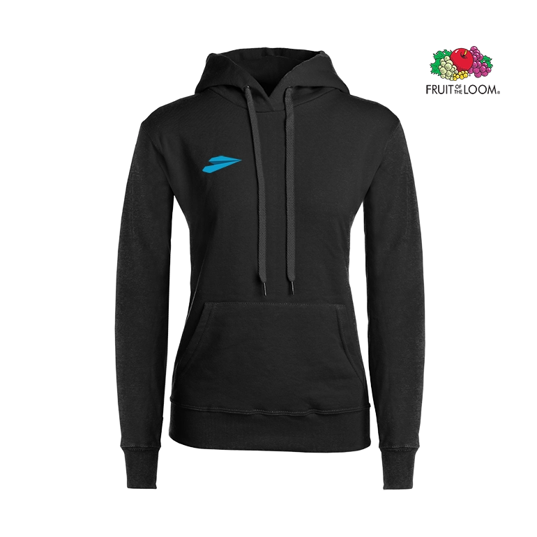 Fruit of the Loom Classic Damen Hoodie schwarz Bedruckter Fruit of the Loom Classic Damen Hoodie schwarz