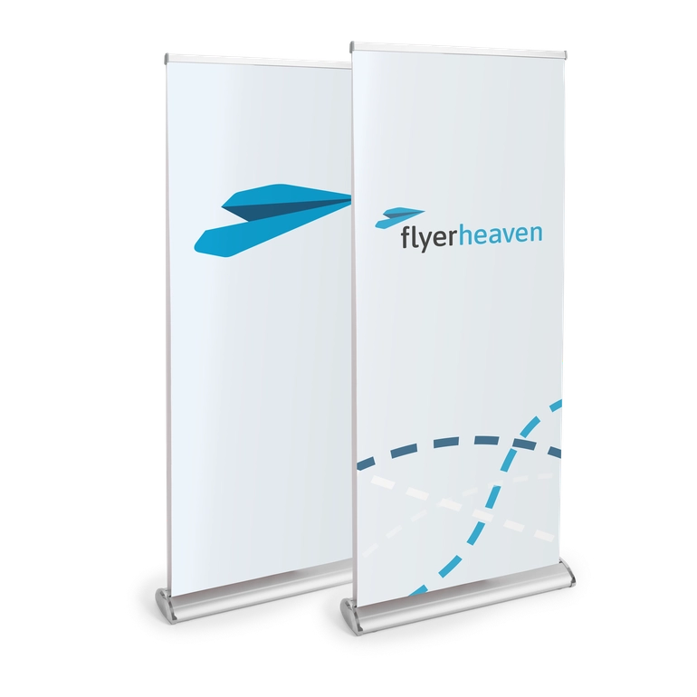 Beidseitig bedruckte Roll-Up Displays