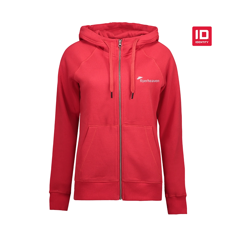 ID Identity Core Damen Sweatjacke rot Bedruckte ID Identity Core Damen Sweatjacke rot