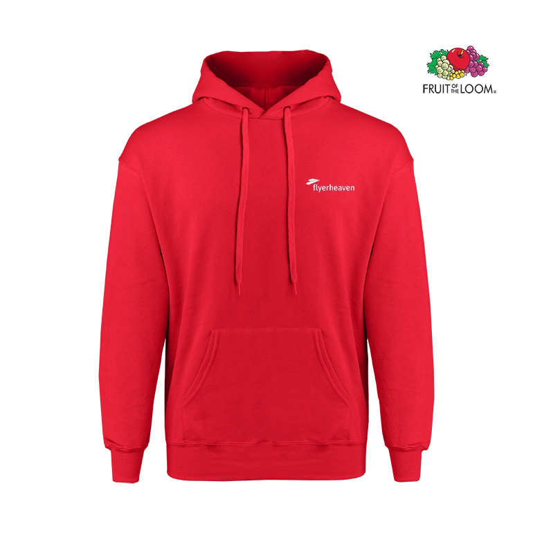 Fruit of the Loom Classic Herren Hoodie rot Bedruckter Fruit of the Loom Classic Herren Hoodie rot