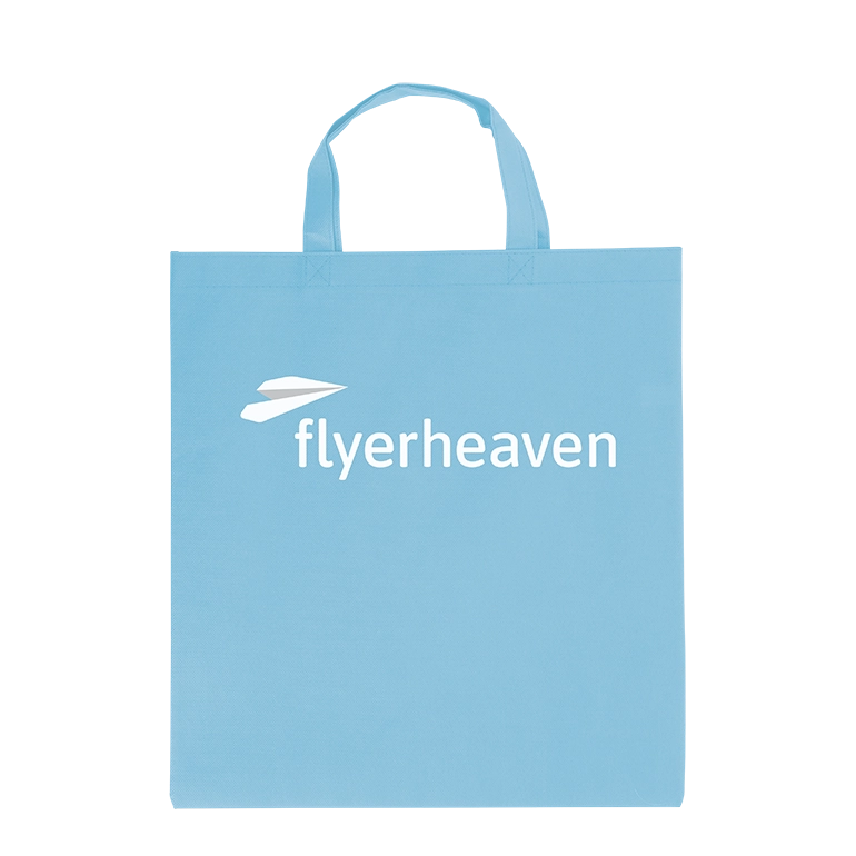 Non Woven Taschen in hellblau Bedruckte Non Woven Taschen in hellblau
