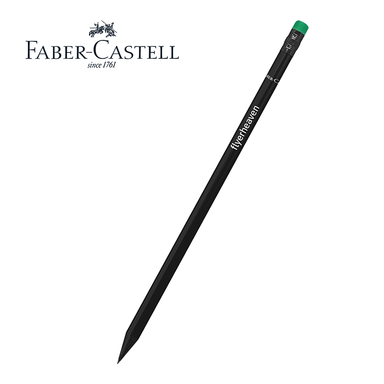 Bleistifte Faber Castell Design mit Radiergummi in grün Bedruckte Bleistifte Faber Castell Design mit Radiergummi in grün