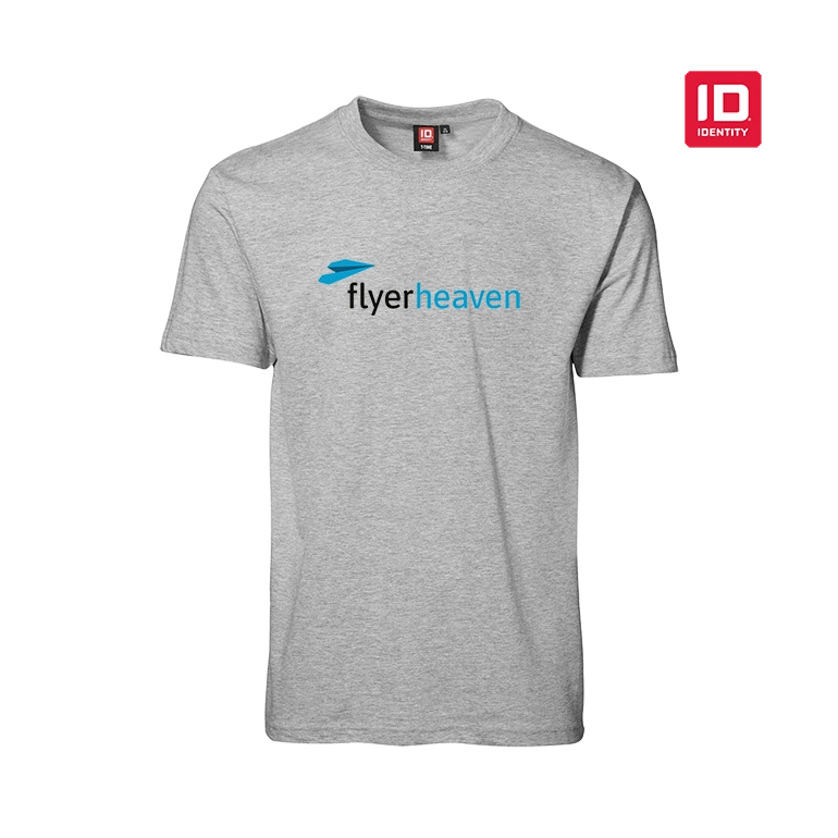 ID Identity Premium Herren Tshirt in grau meliert Bedrucktes ID Identity Premium Herren Tshirt in grau meliert