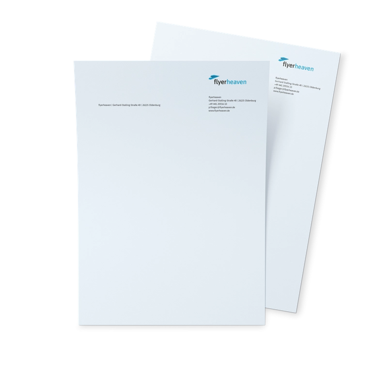 Standard Briefpapier A5 Bedrucktes Standard Briefpapier A5