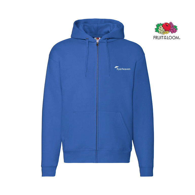 Fruit of the Loom Classic Herren Sweatjacke royal Bedruckte Fruit of the Loom Classic Herren Sweatjacke royal