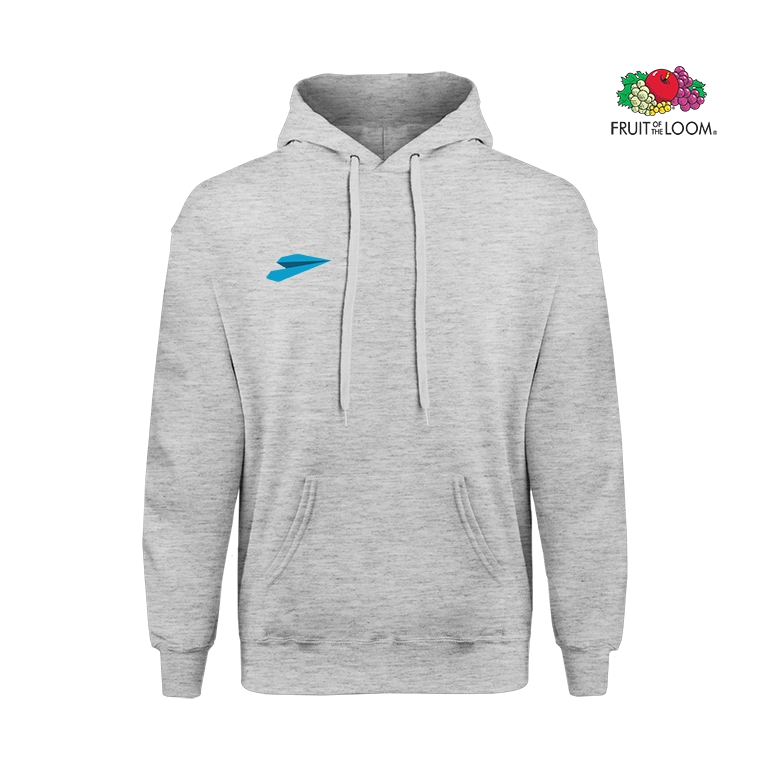 Fruit of the Loom Classic Herren Hoodie grau meliert Bedruckter Fruit of the Loom Classic Herren Hoodie grau meliert