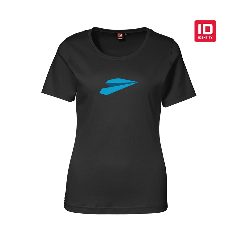 ID Identity Premium Damen Tshirt in schwarz Bedrucktes ID Identity Premium Damen Tshirt in schwarz