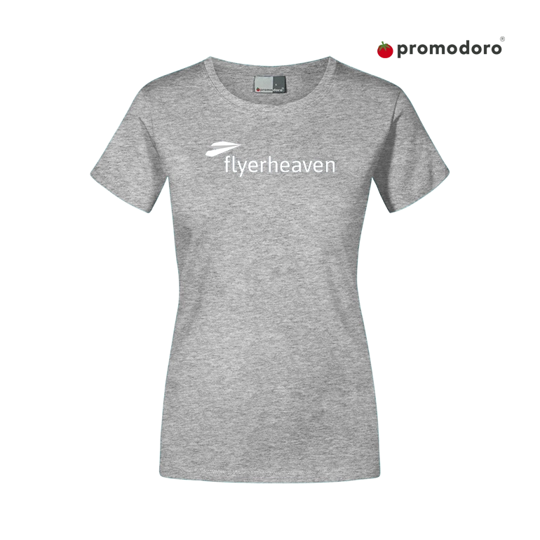 Tshirt Pomodoro Slim Fit Damen in grau meliert Bedrucktes Tshirt Pomodoro Slim Fit Damen in grau meliert