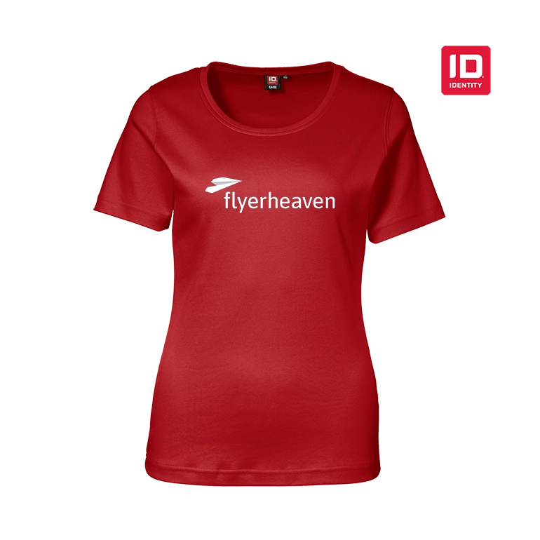ID Identity Premium Damen Tshirt in rot Bedrucktes ID Identity Premium Damen Tshirt in rot