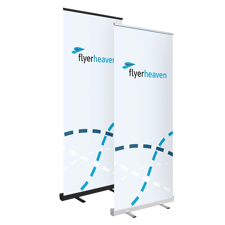Roll-Up im Standardformat 850x2000mm Bedrucktes Roll-Up im Standardformat 850x2000mm