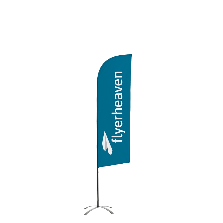 Bedrucke Standard Square-Flag in 870x3030 mm