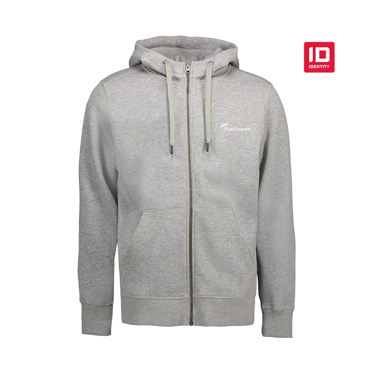 ID Identity Core Herren Sweatjacke grau meliert Bedruckte ID Identity Core Herren Sweatjacke grau meliert